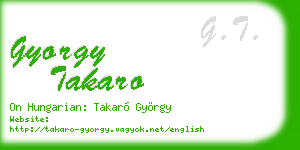 gyorgy takaro business card